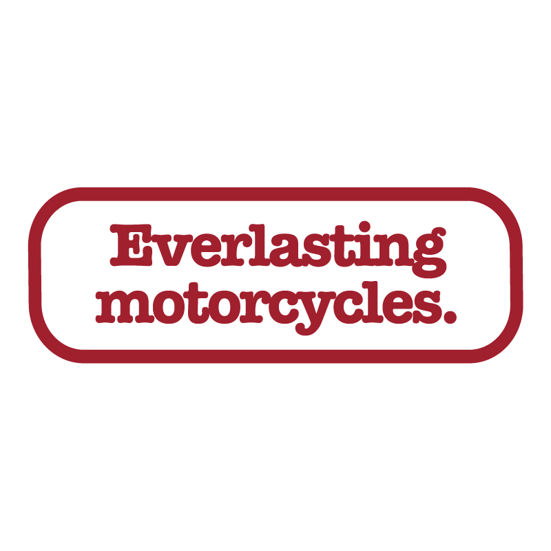 「ショベルヘッドに乗ろう！」 “Everlasting motorcycles.” ステッカー